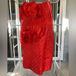 Camille La Vie Strapless red dress